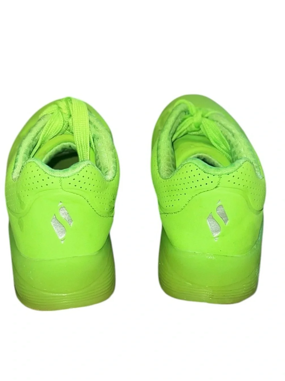 Skechers Street Uno Lite Neon Lime Sneakers Kids Size 12 Like New